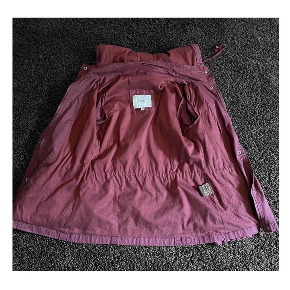 Boho Cinch Waist hooded Cotton Jacket - Burgundy/Maroon (Size Medium/8-10) - Picture 4 of 4